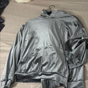 Glossy Silver Hoodie